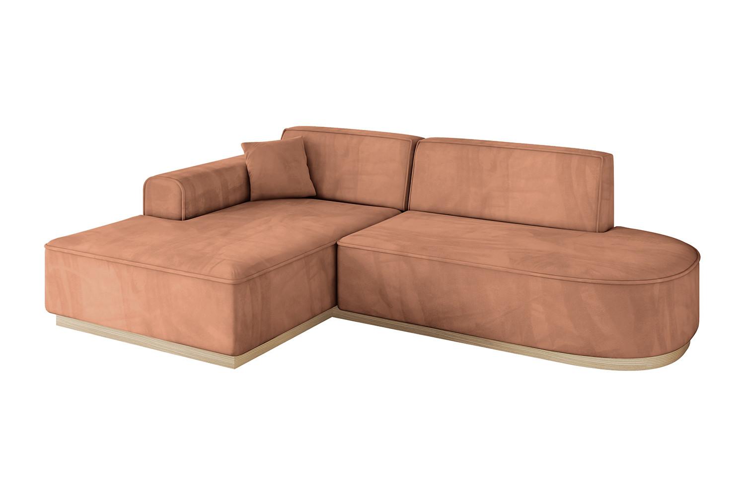 ECKSOFA Ottomane Links IREA-L1 - 234x171x83 cm Koralle - Koralle, Holzwerkstoff/Textil (234/171cm) - ALTDECOR