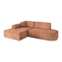 ECKSOFA Ottomane Links IREA-L1 - 234x171x83 cm Koralle - Koralle, Holzwerkstoff/Textil (234/171cm) - ALTDECOR
