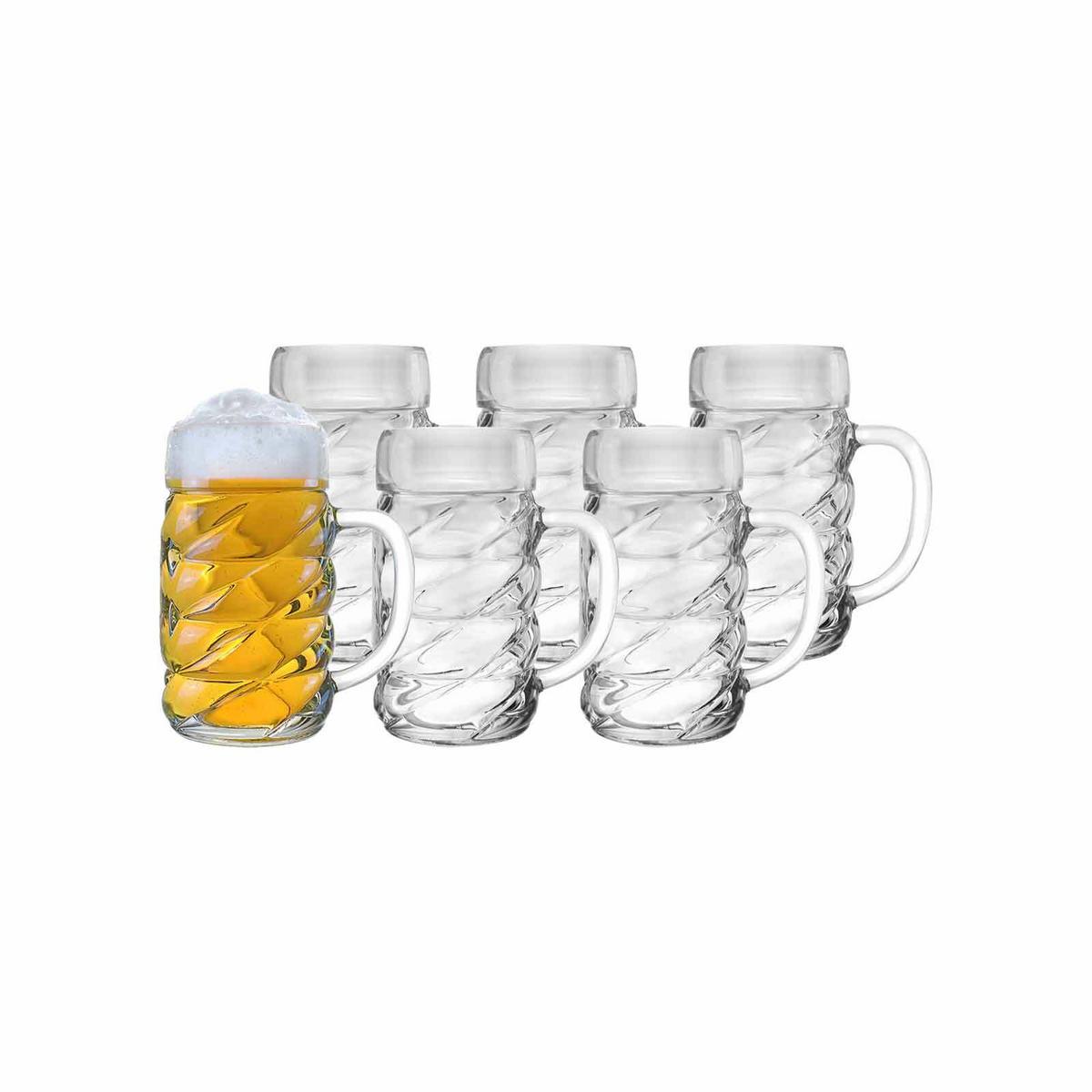 BIERKRÜGE Diamond transparent 0,5 l & 1 l 12er Set - Transparent, Glas (0.001L) - Stölzle Lausitz