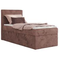 BOXBETT TILIANO 90/200 - Rosa Cord - H4 - Links - Rosa, Textil (90/200cm) - MKS