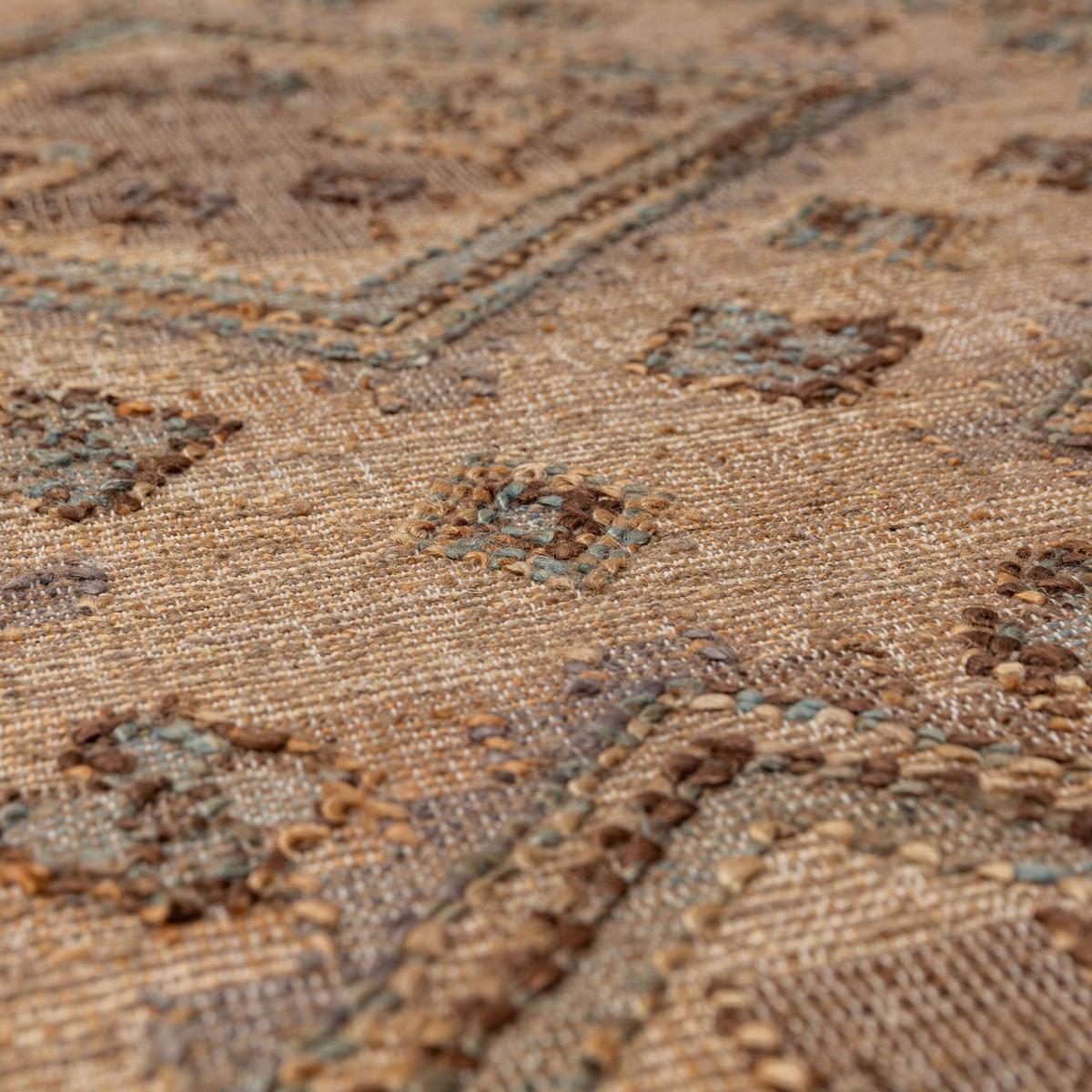 JUTETEPPICH handgewebt BERMEO, im Vintage-Stil, Natur, 140 x 200 cm - Beige, Textil (200/140cm) - KADIMA DESIGN