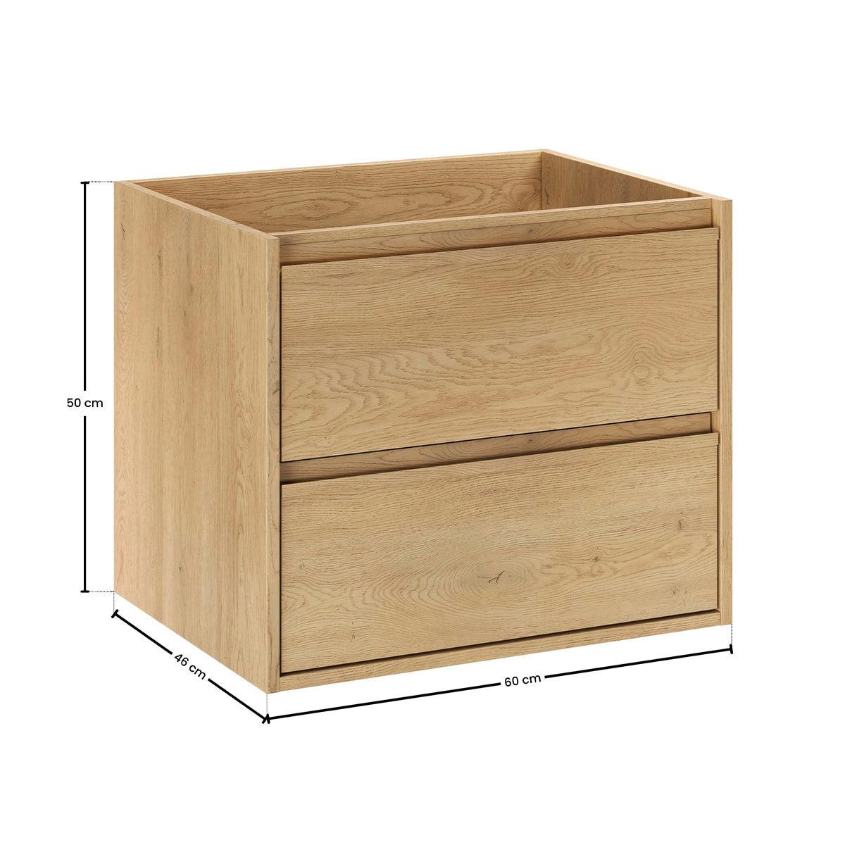 WASCHTISCHUNTERSCHRANK 60cm Edmé Holz - Braun, Holzwerkstoff (60/50/46cm) - Petits-meubles