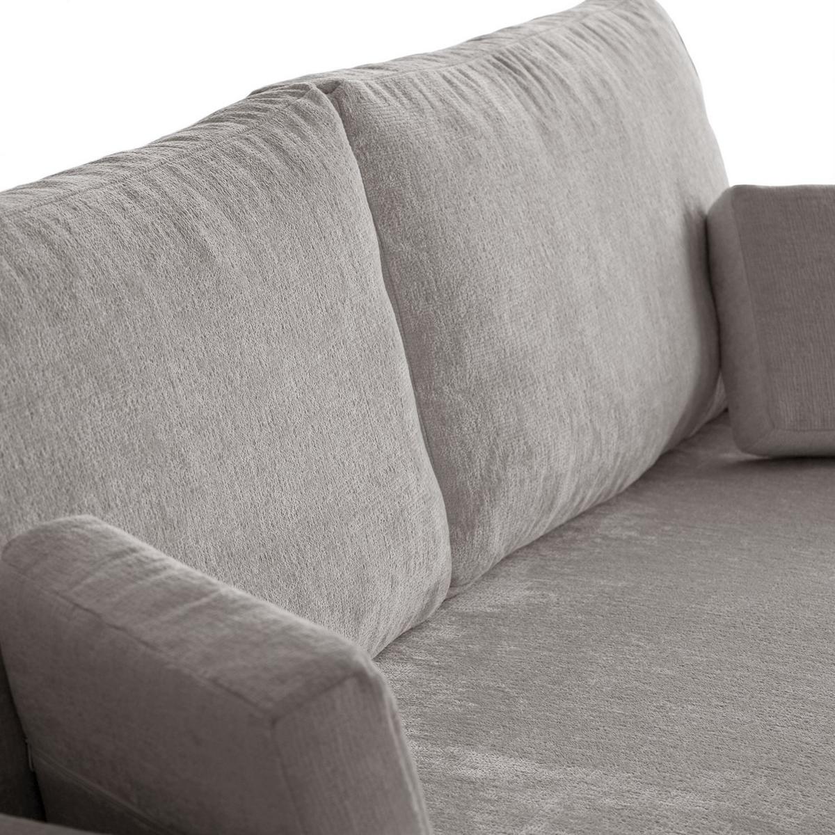 SOFA NUBO mit Schlaffunktion und Bettkasten Harmony 80 - Grau, Textil (205/91/86cm) - Lookway