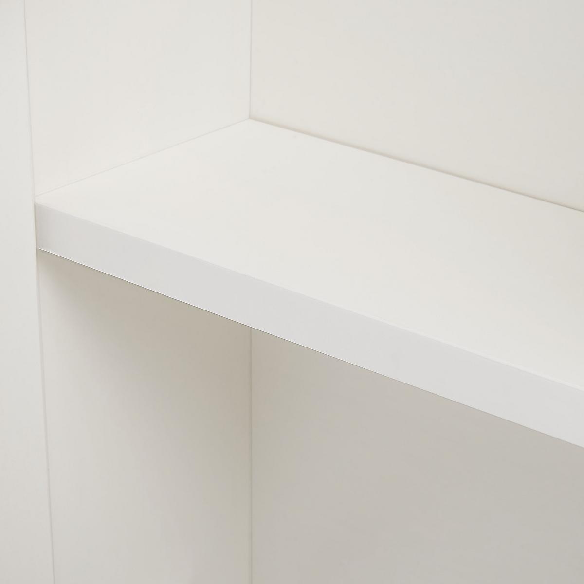 BAD SPIEGELSCHRANK weiß/silber 60/60 cm Navarra - Silberfarben/Weiß, Holz (60/60/14cm) - Beliani