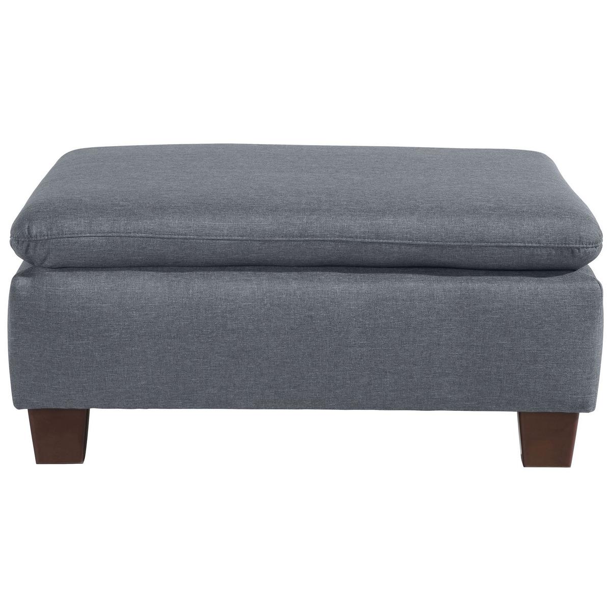 POLSTERHOCKER Kaylil Flachgewebe denim - Flieder, Kunststoff (90/43/60cm) - 58aufmkessel