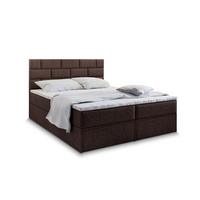 BOXBETT ARINOS 160x200 cm mit Matratze und Topper - Braun - Braun, Holz (160/200cm) - MASSENO