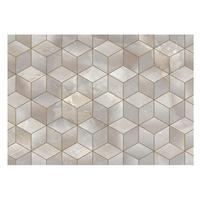FOTOTAPETE 208x146 cm - Geometrisches Mosaik - Grau, Textil (208/146cm) - Wallfluent