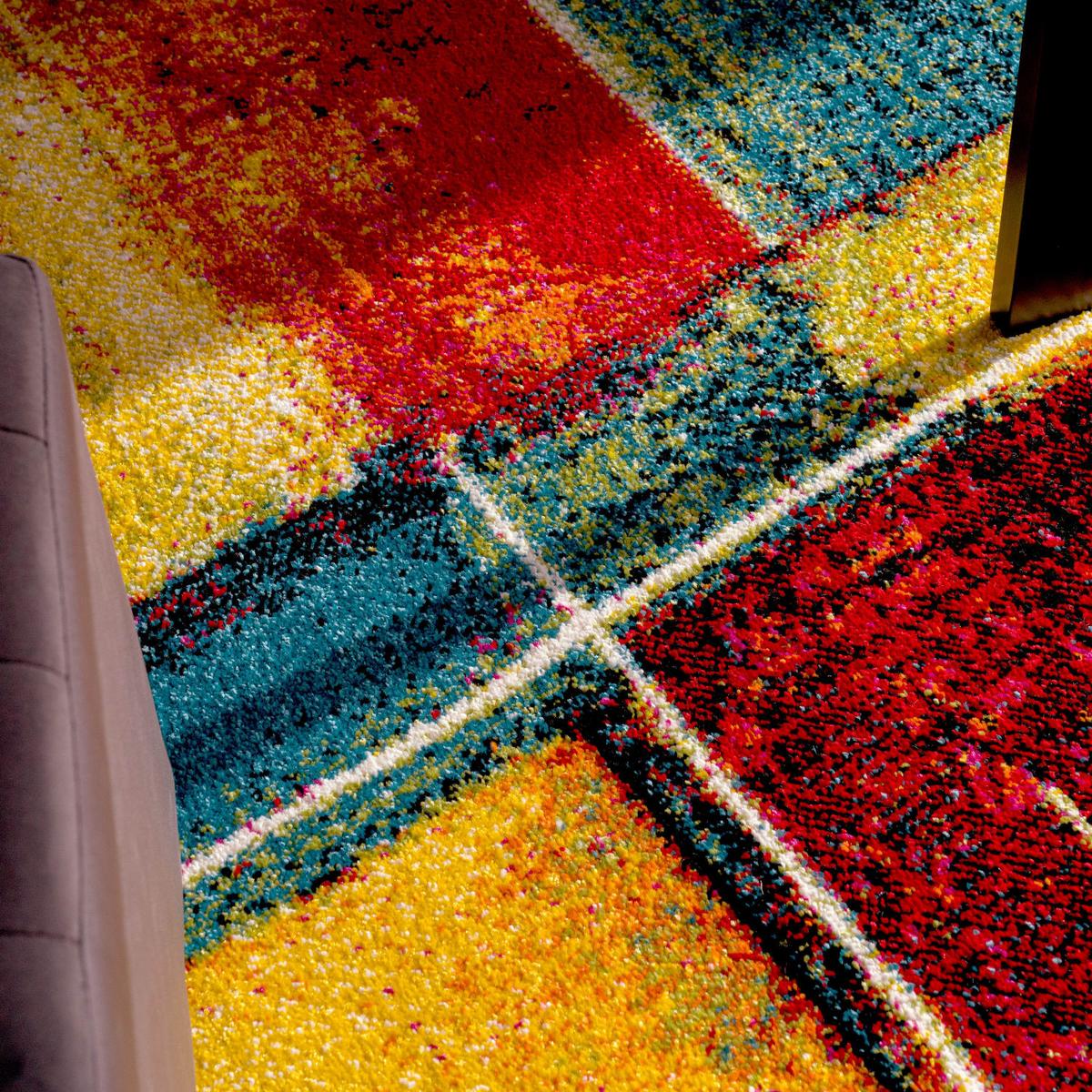 KURZFLORTEPPICH, abstrakt, aus Polypropylen, Florhöhe 12 mm, Mehrfarbig, 200 x 290 cm - Multicolor, Textil (290/200cm) - KADIMA DESIGN
