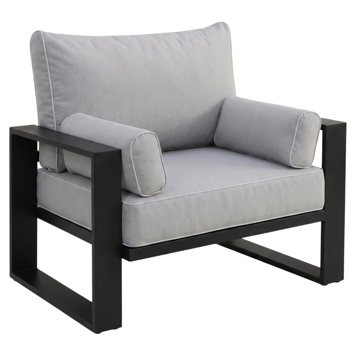 LOUNGESESSEL Verdino mit Metallrahmen Hellgrau - Hellgrau, Metall (94/90/87cm) - Beautysofa