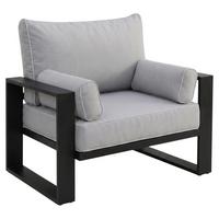 LOUNGESESSEL Verdino mit Metallrahmen Hellgrau - Hellgrau, Metall (94/90/87cm) - Beautysofa