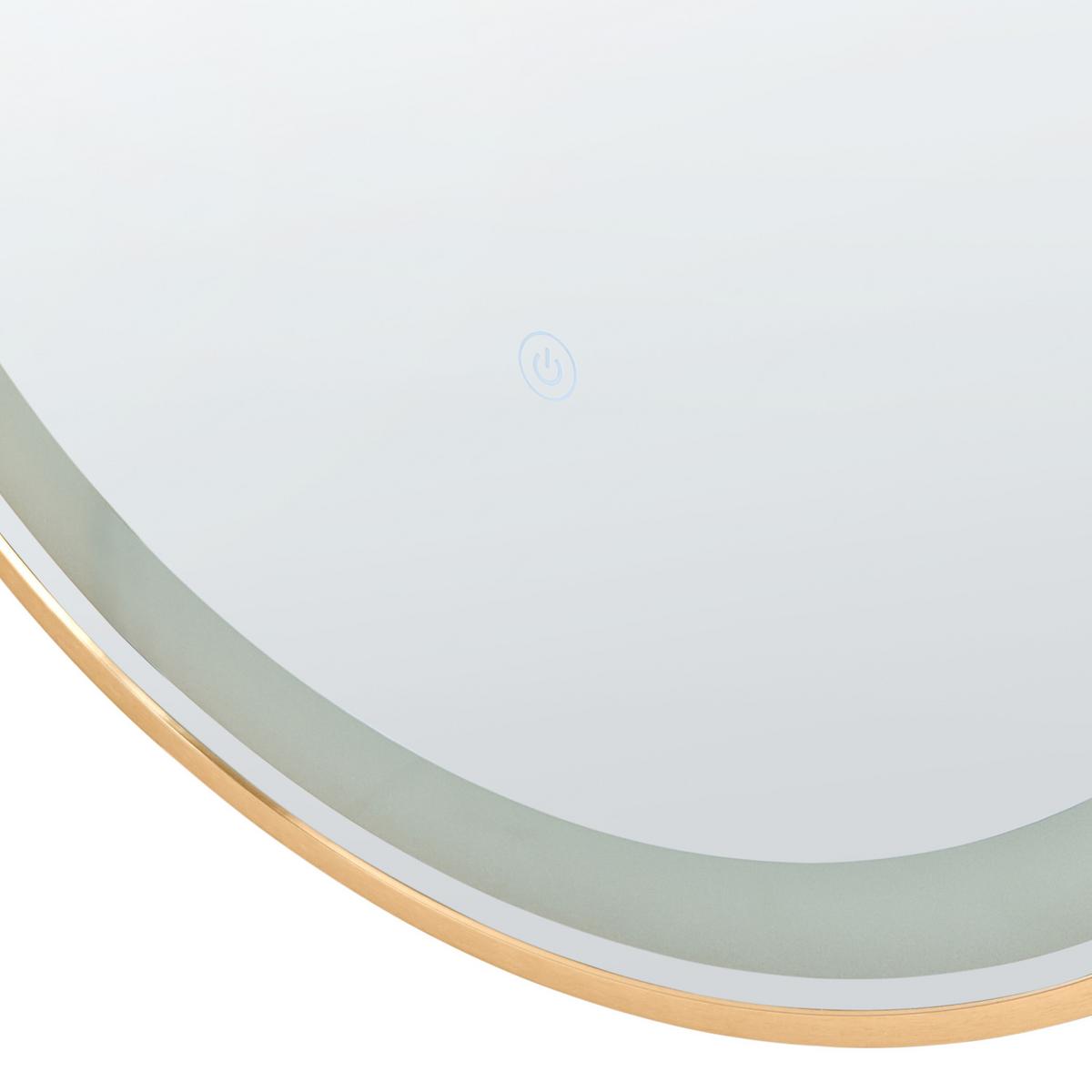 LED-BADEZIMMER-SPIEGEL 60/120 cm Silber Chiddes - Silberfarben/Goldfarben, Glas (60/120/3cm) - Beliani