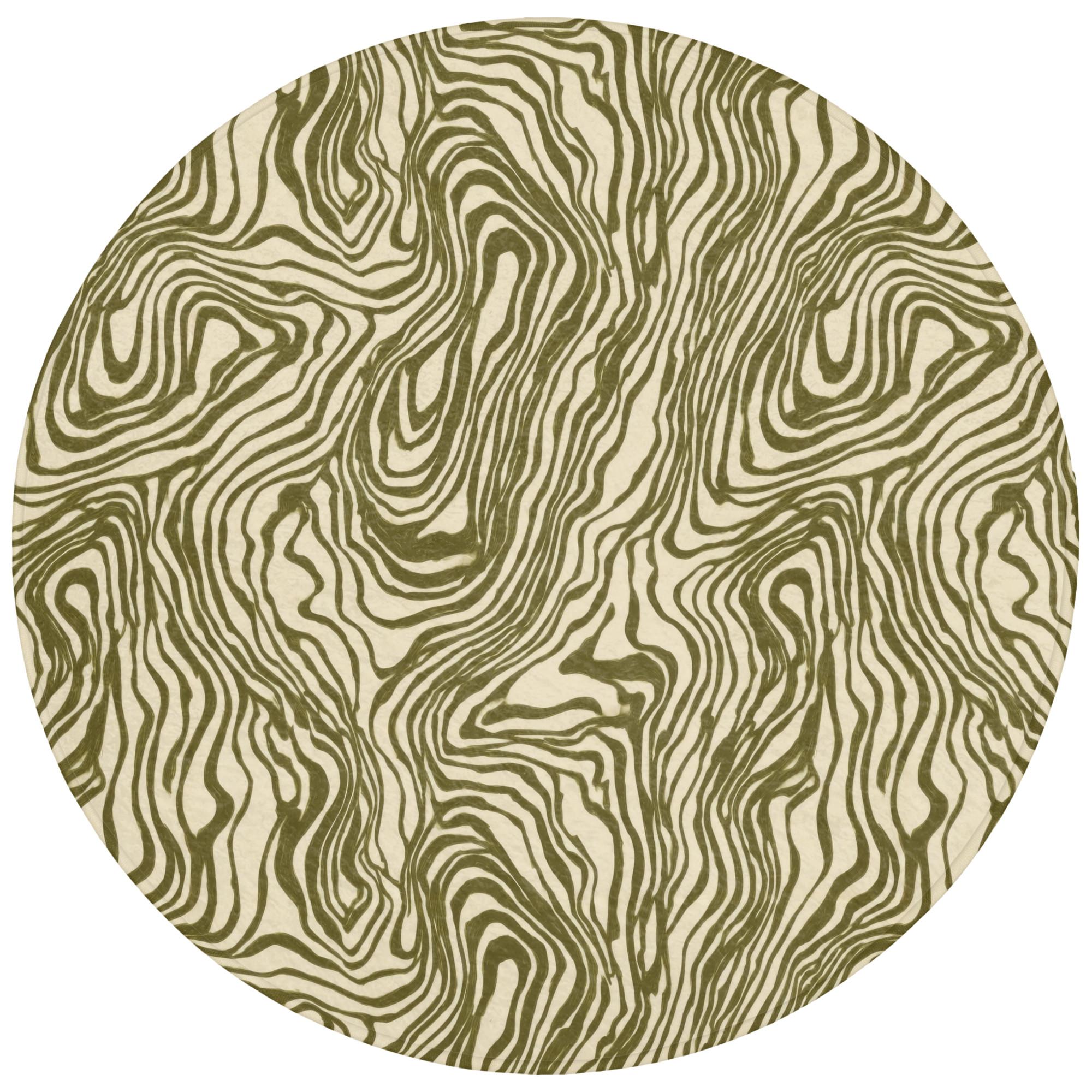 BADEMATTE Abstrakt - Marmor - Grün Badvorleger 70x70 cm - Dunkelgrün, Textil (70/70cm) - OnlyWow