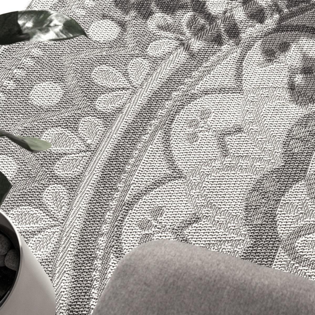 FLACHWEBTEPPICH, mit Mandala-Muster, Grau, 80 x 150 cm - Grau, Textil (150/80cm) - KADIMA DESIGN