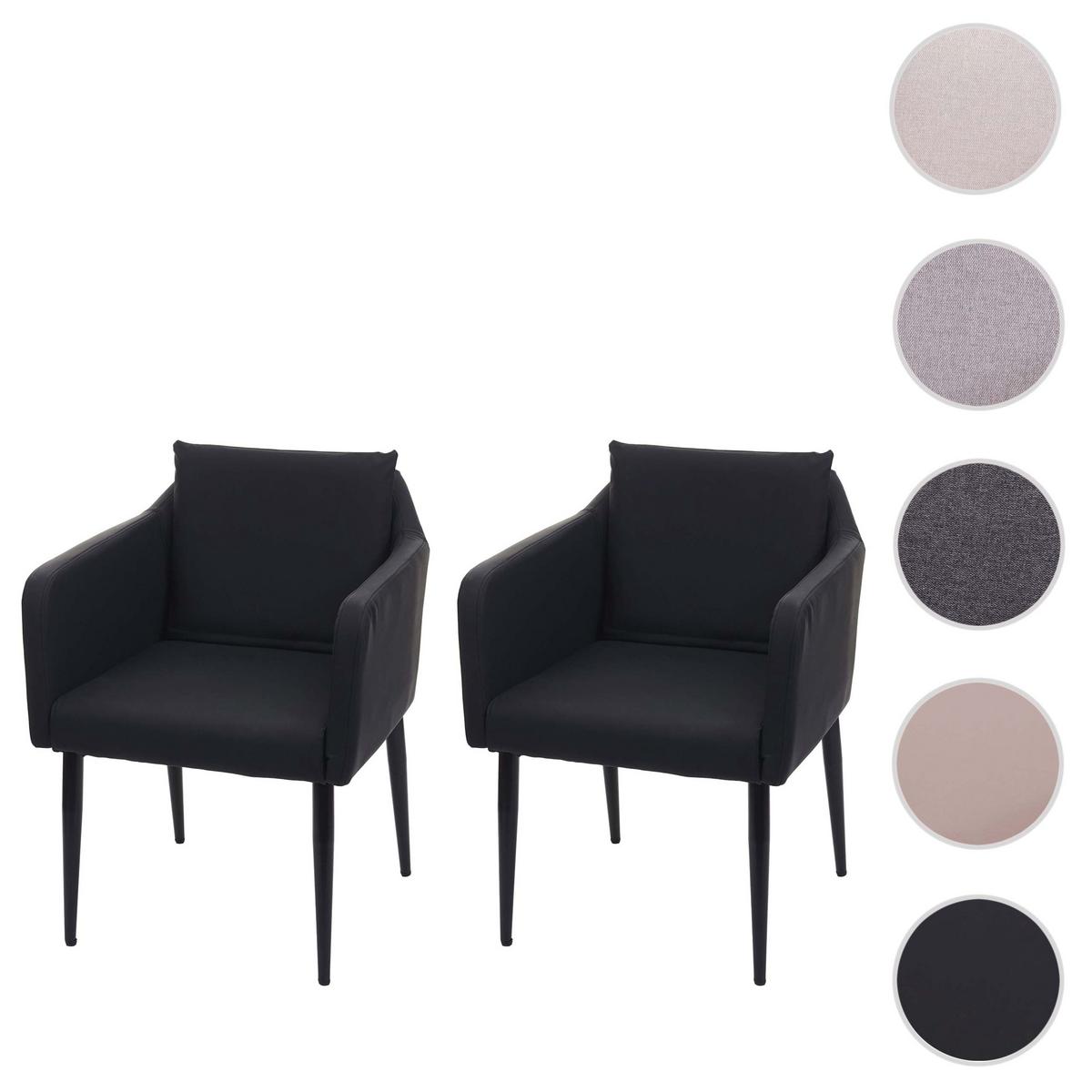 ESSZIMMERSTUHL Schwarz 2er-Set - Schwarz, Textil (60/86/65cm) - MCW