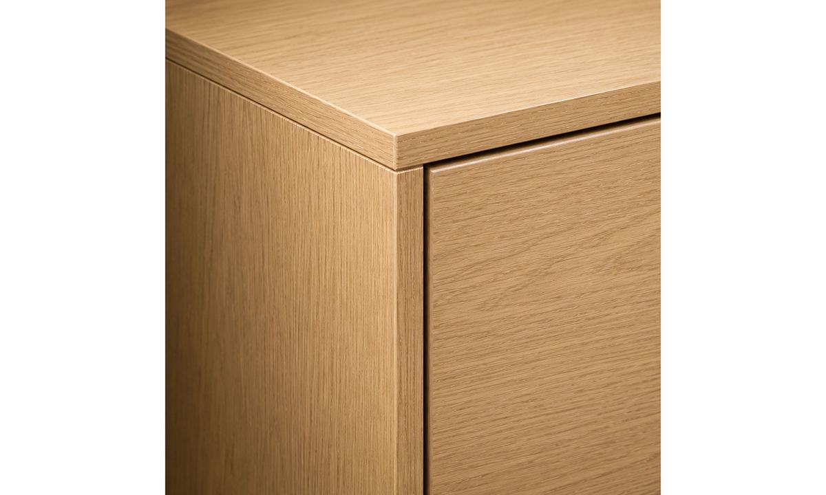 KOMMODE LINDEN 180/40,6/91,6 cm 4 Türen 2 Schubladen Eiche Bookmatch - Eichefarben, Eichenholz/Holzwerkstoff (180/91.6/40.6cm) - Lookway