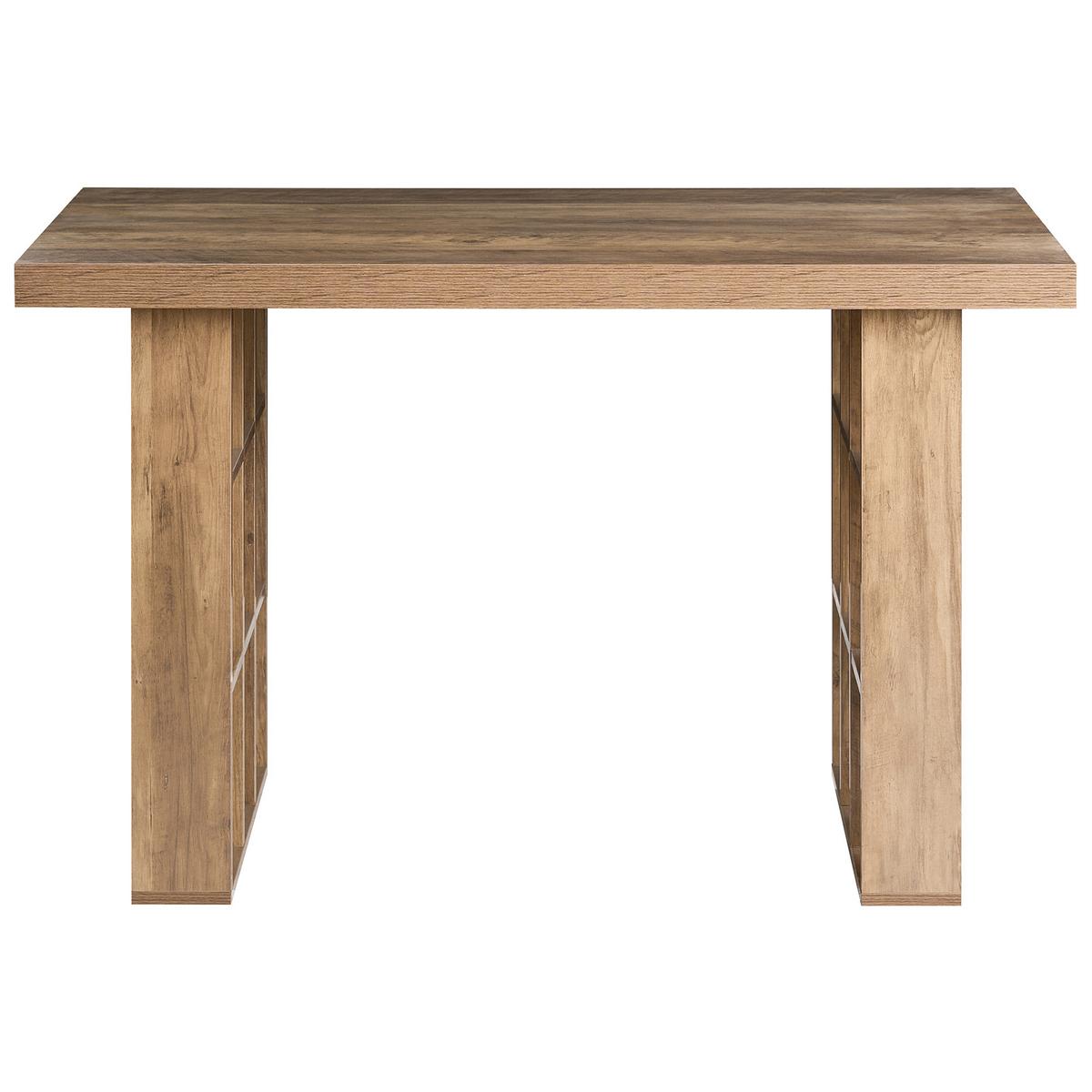 SCHREIBTISCH Hellbraun 120/60 cm mit Fächern Elura - Braun, Holzwerkstoff (60/120/75cm) - Beliani