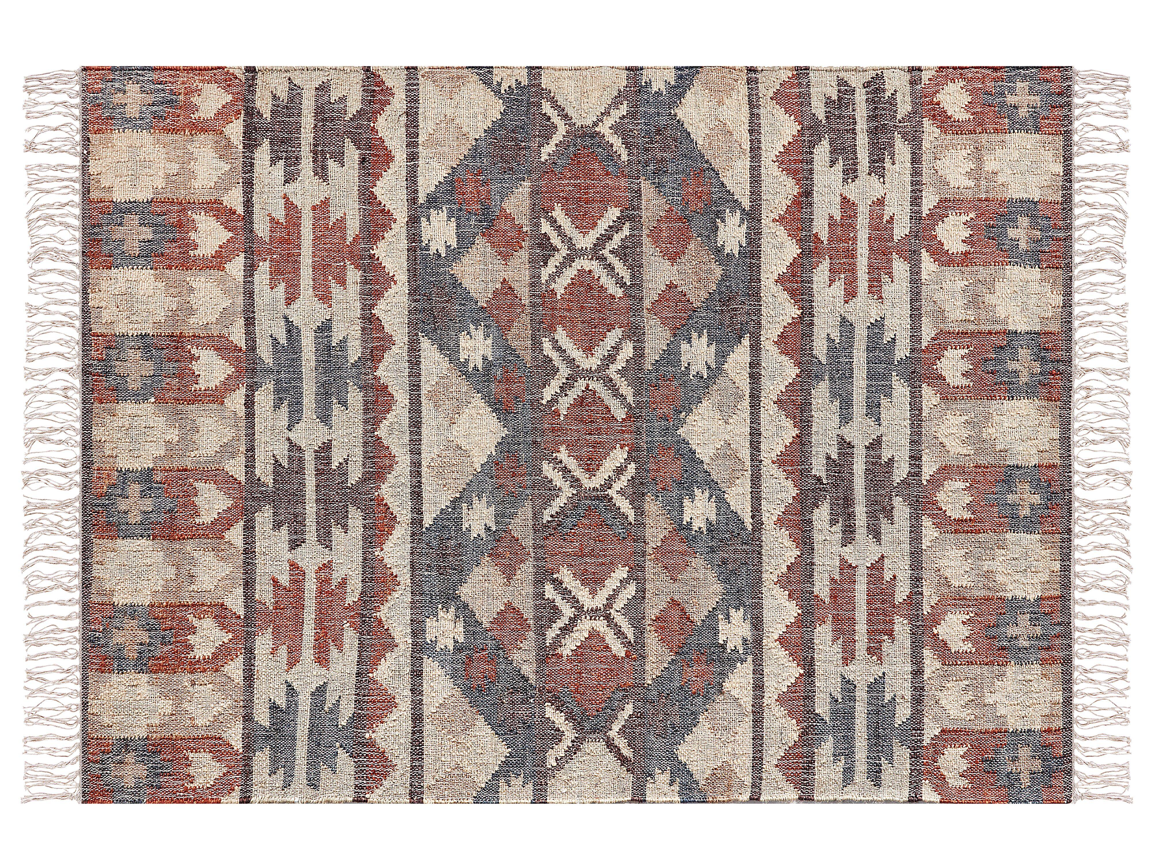 TEPPICH geflochten Kalfa 230/160 cm - Multicolor, Naturmaterialien (160/230cm) - Beliani