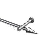 GARDINENSTANGE INNENLAUF Prestige Savio 320 cm (geteilt in 2 x 160 cm), 1-läufig, 20 mm Ø Chrom - Chromfarben, Metall (320cm) - INTERDECO