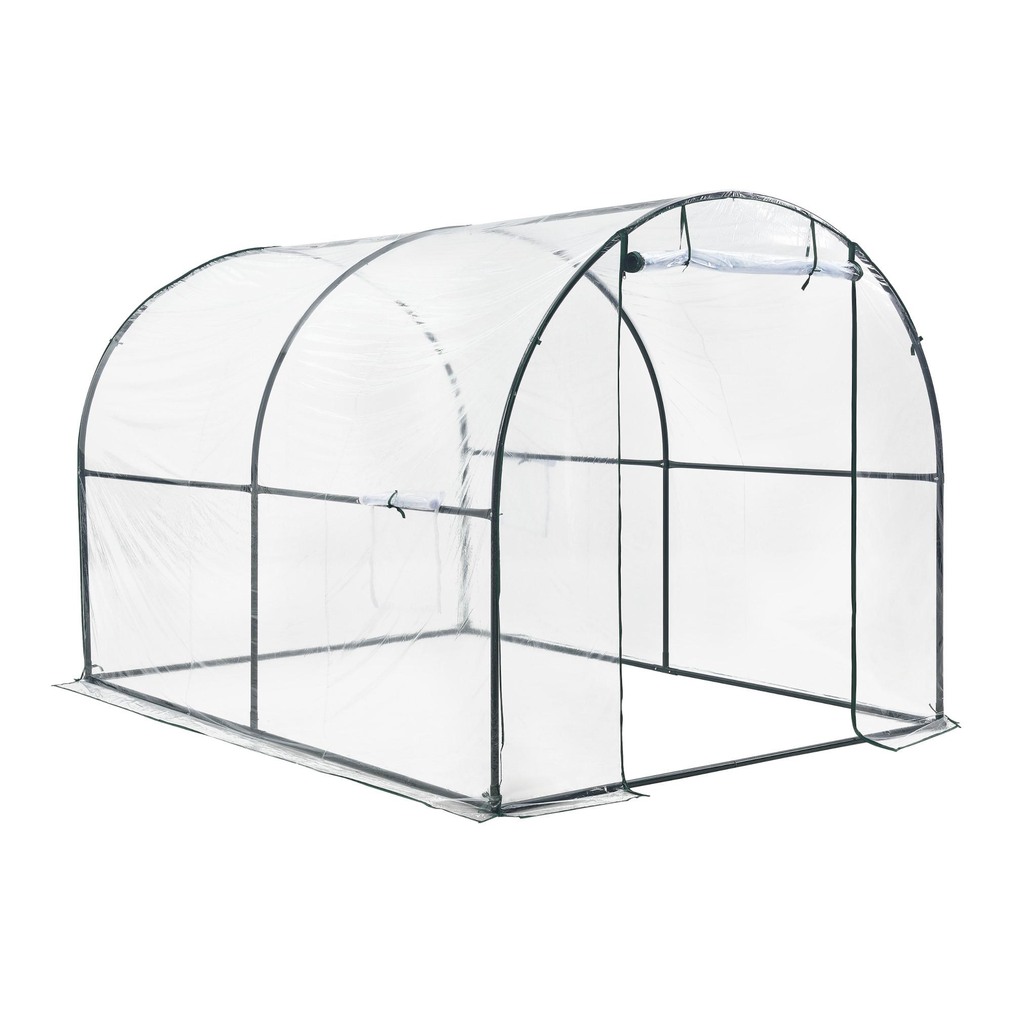 GEWÄCHSHAUS Grünwald - Transparent, Kunststoff (200/190/300cm) - [en.casa]