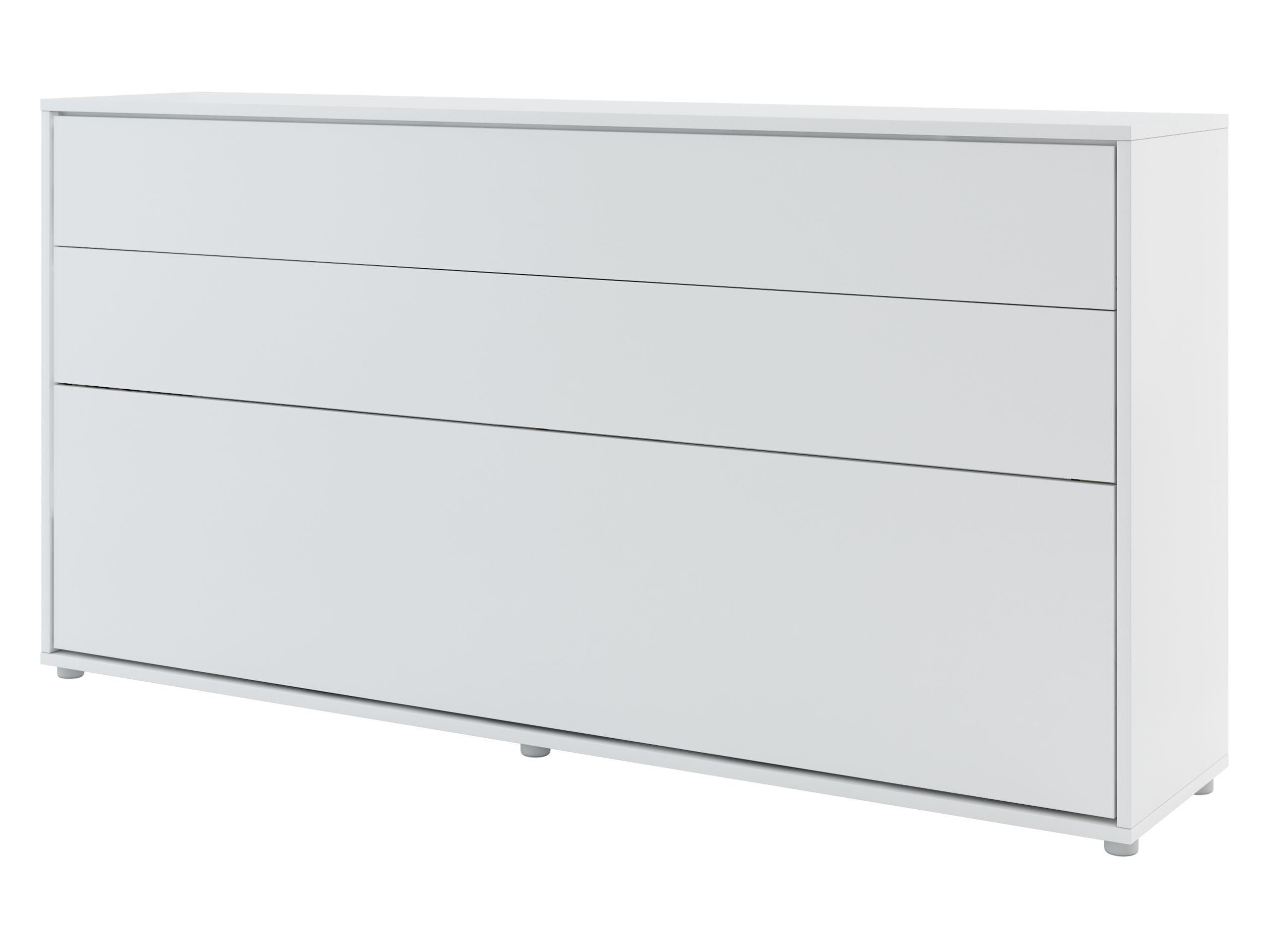 SCHRANKBETT Bed-Concept BC-06 90x200 mit LED-Lampe - Weiß/Grau, Holz/Holzwerkstoff (90/200cm) - MIRJAN24