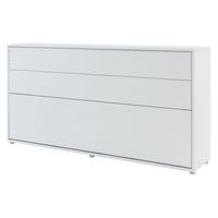 SCHRANKBETT Bed-Concept BC-06 90x200 mit weißer LED Beleuchtung - Weiß/Grau, Holz/Holzwerkstoff (90/200cm) - MIRJAN24