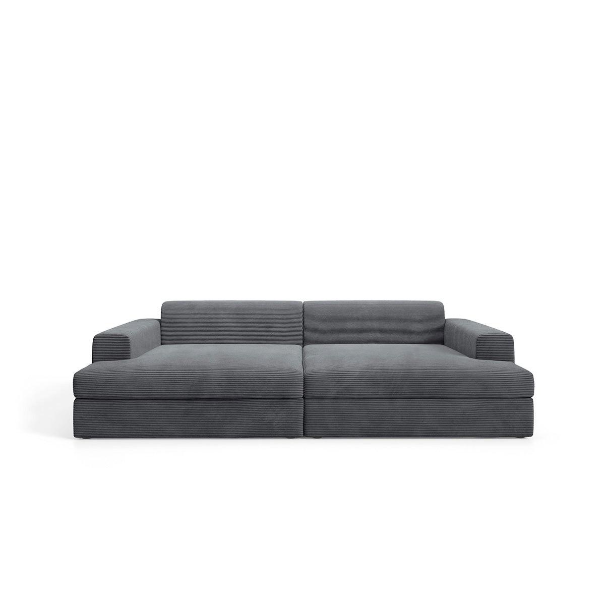 SOFA Paola 3 Sitzplätze Grau - Grau, Holz (272/86/167cm) - Petits-meubles