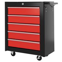 WERKSTATTWAGEN Stahl Schwarz+Rot - Multicolor, Metall (33/75/68cm) - HOMCOM
