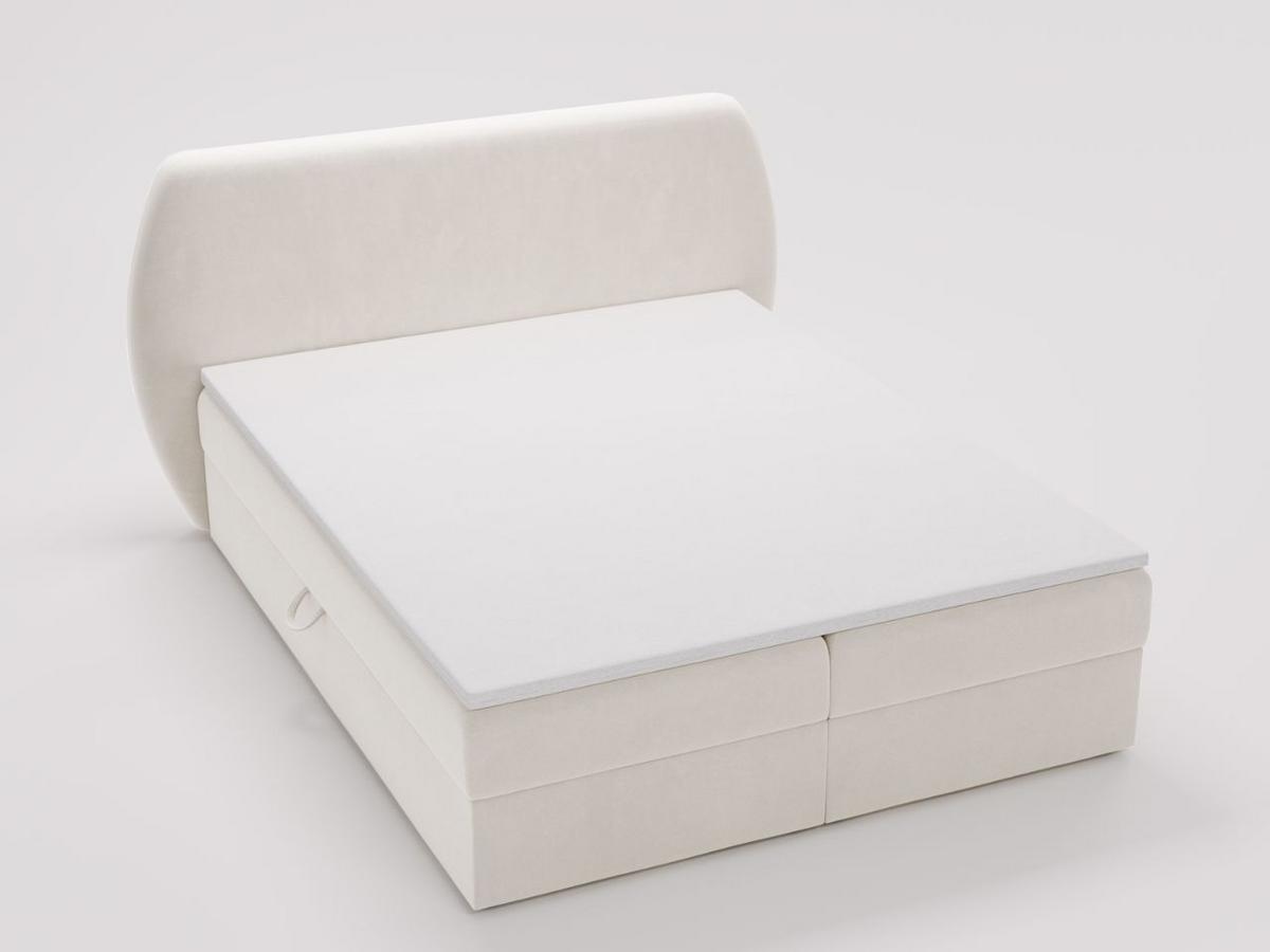 BOXBETT Bogota 160x200 Creme - Creme, Holz/Textil (160/200cm) - Graingold