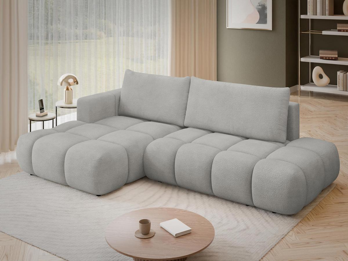 ECKSOFA Soffi, Seite: Links - Schwarz/Grau, Holz/Kunststoff (283/166cm) - MIRJAN24