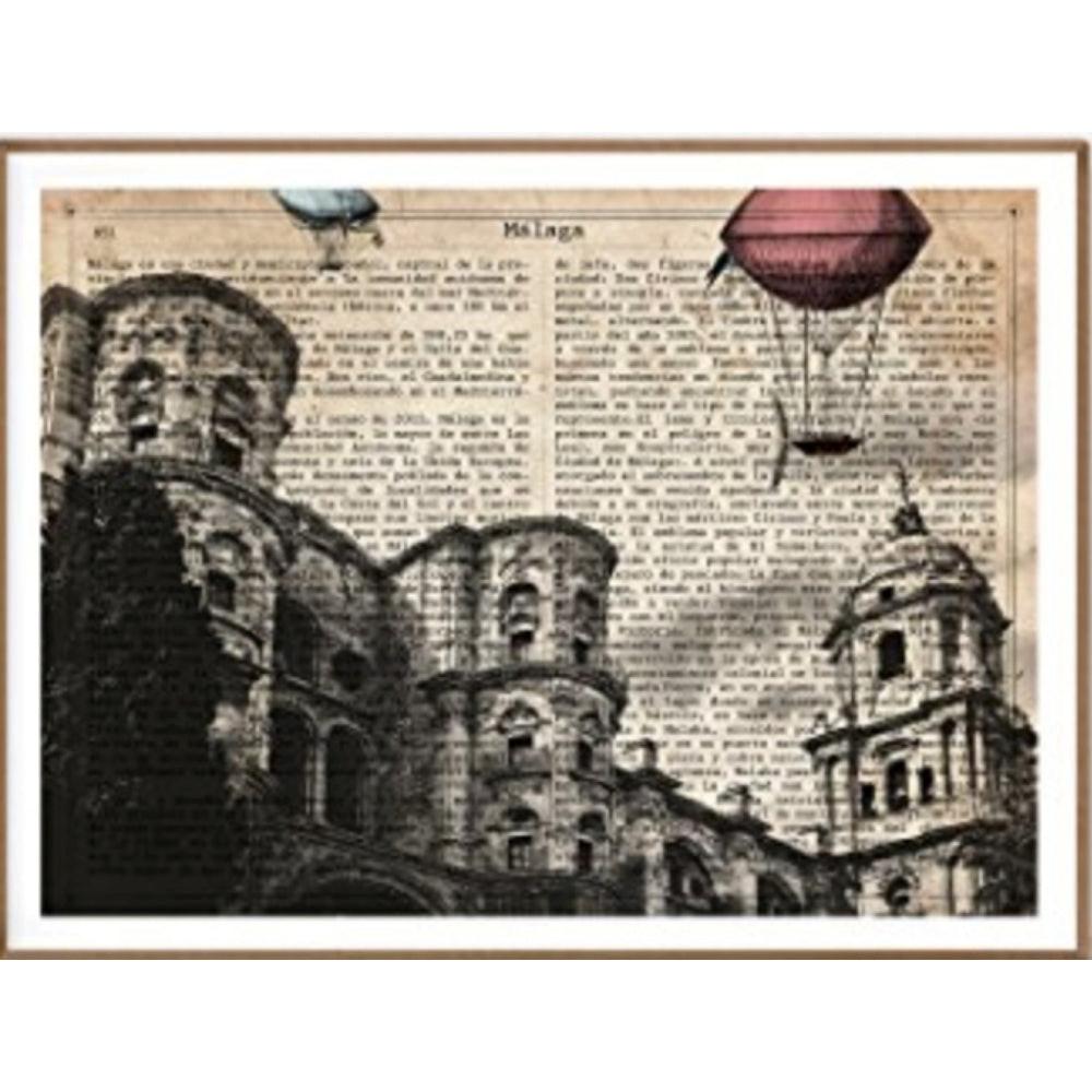 POSTER Vintage Von Malaga. A4 Rahmenlos - Klar, Papier (29.7/5/21cm) - Nacnic