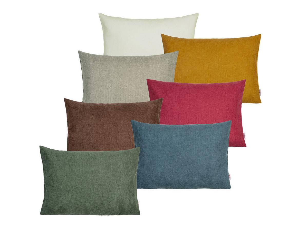 KISSENHÜLLE FarbTon Chenille-Haptik greig-taupe 35/25 cm - Taupe, Textil (25/35cm) - beties Heimtextil