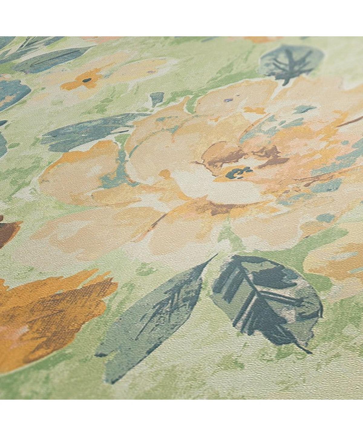 VLIESTAPETE Grün 53/1005 cm - Grün, Textil (53/1cm) - KUNSTLOFT