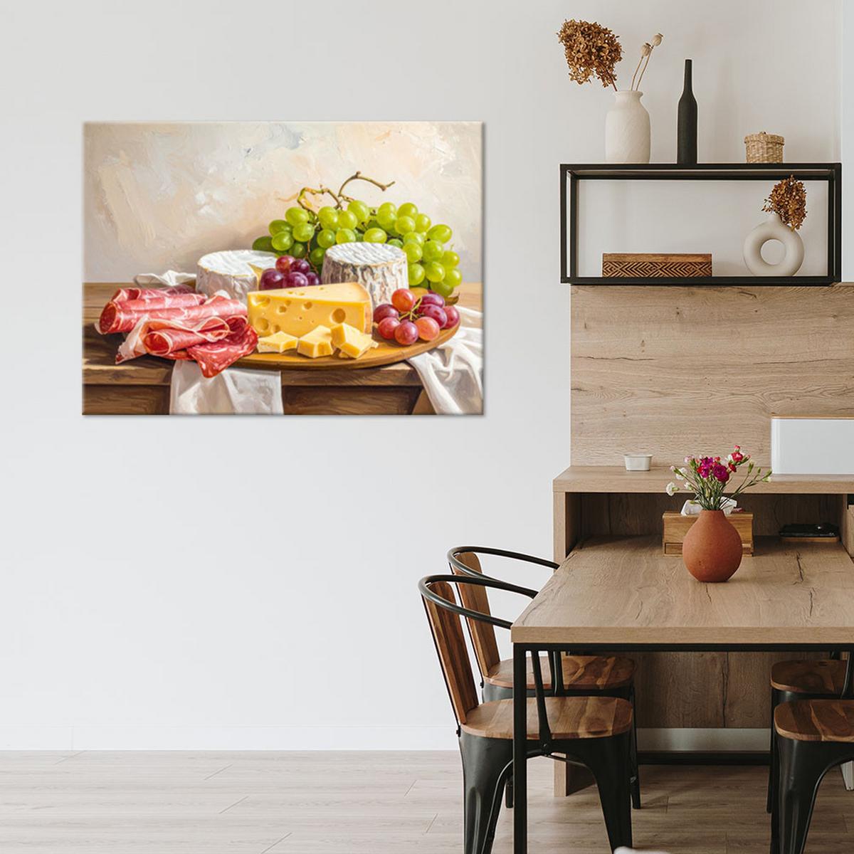LEINWANDBILD Essen & Trinken 60x40cm - Multicolor, Textil (60/40cm) - Feeby