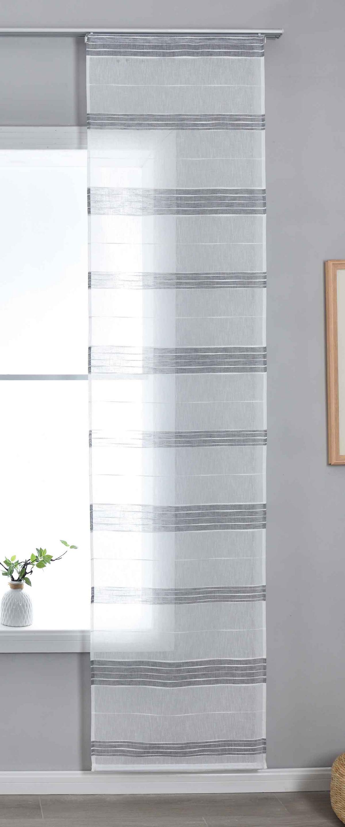 SCHIEBEVORHANG »Frankfurt« HxB 245x60 cm Grau - Grau, Textil (60/245cm) - Gardinenbox