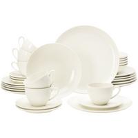 KOMBISERVICE Savona Fine Diamond creme 30-tlg. - Creme, Keramik (24/18.1/43cm) - Seltmann Weiden