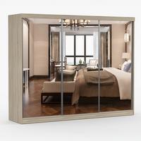 KLEIDERSCHRANK Milan 250 cm, 250/215/64, 3-türig, Sonoma-Eiche - Sonoma Eiche, Holzwerkstoff (250/215/64cm) - imoebel24