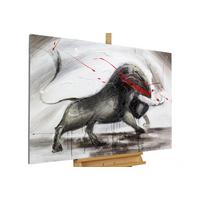 ÖLGEMÄLDE 120/80 cm - Grau, Holz/Textil (120/80cm) - KUNSTLOFT