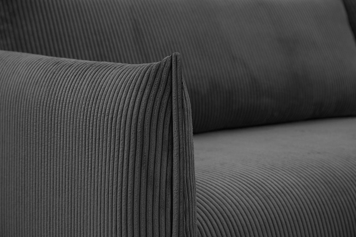 ECKSOFA TAUER 5-Sitzer, dunkelgrau - Dunkelgrau/Schwarz, Holzwerkstoff/Kunststoff (292/174cm) - Wozimo