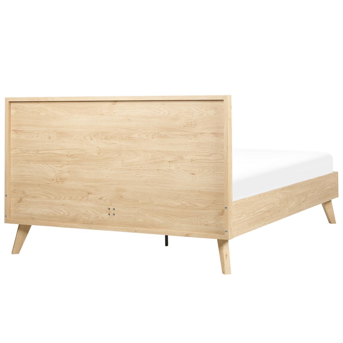 BETT 140/200cm Heller Holzfarbton Monpazier - Hellbraun, Naturmaterialien (140/200cm) - Beliani