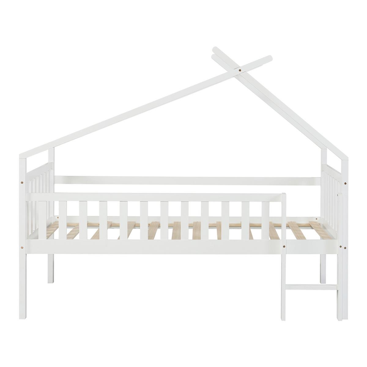 KINDERBETT Sotkamo - Weiß, Holz (90/200cm) - [en.casa]