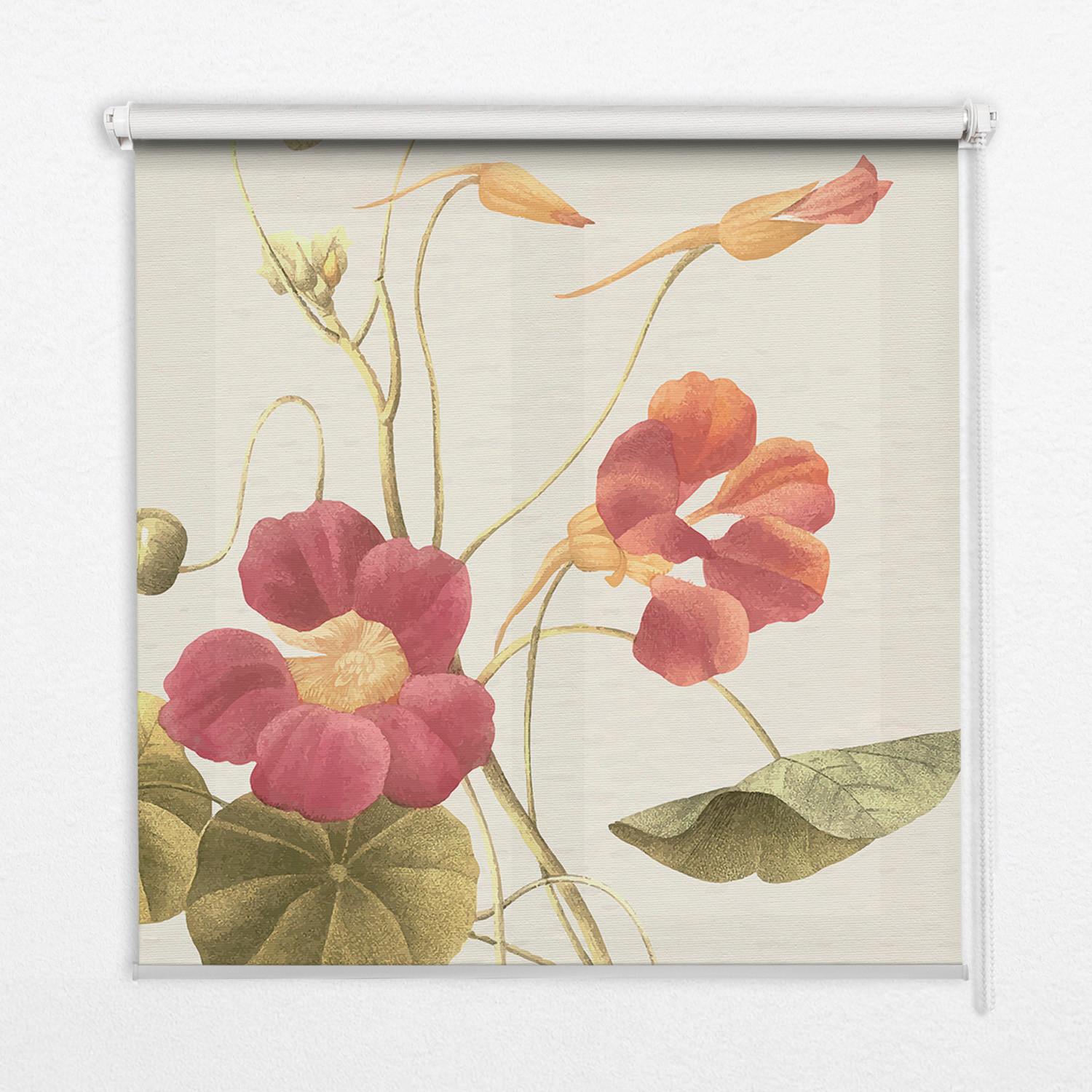 INNENROLLO - Fensterrollo - Rollo - 140x140 cm - Blume - Grau, Kunststoff (140/140/0.5cm) - TULUP