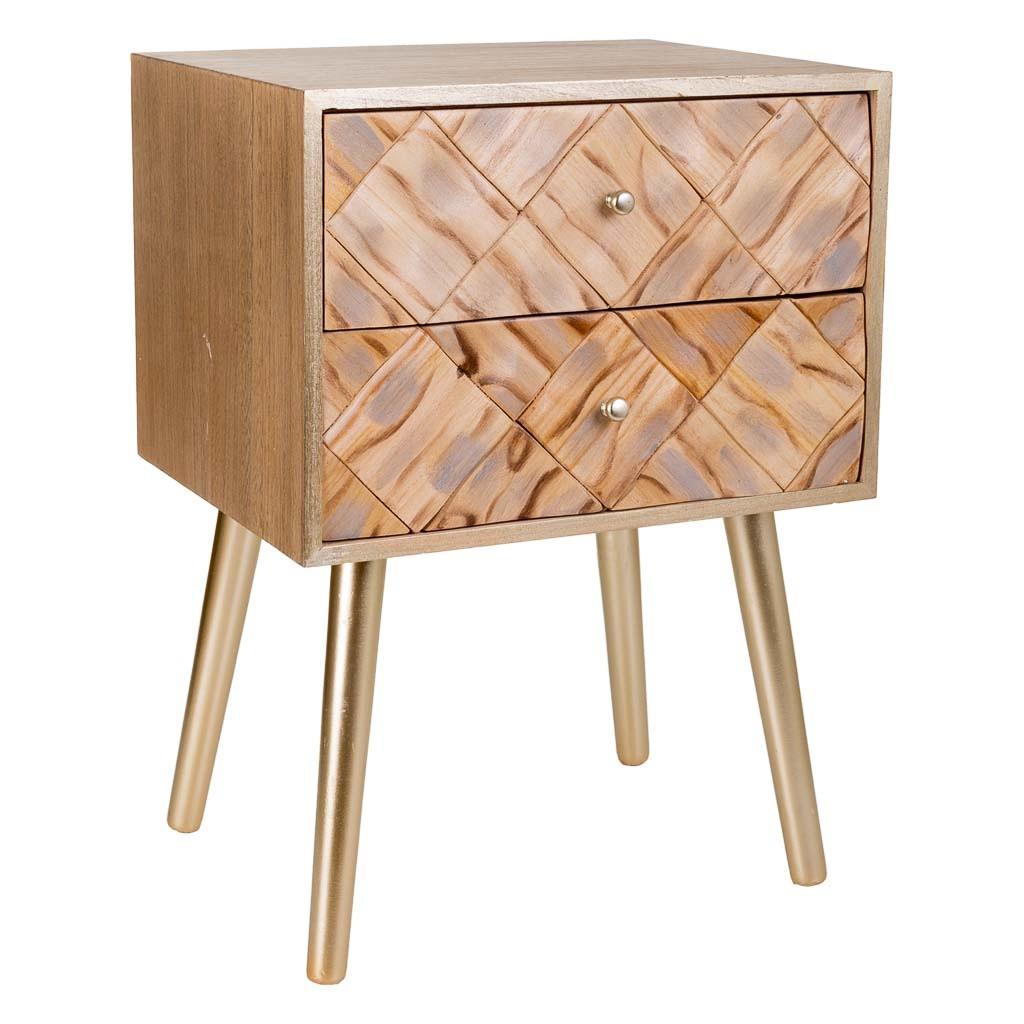 NACHTTISCH aus Holz, braun, 45x35x61cm - Braun, Holz (44.5/61/35cm) - Wanderlust
