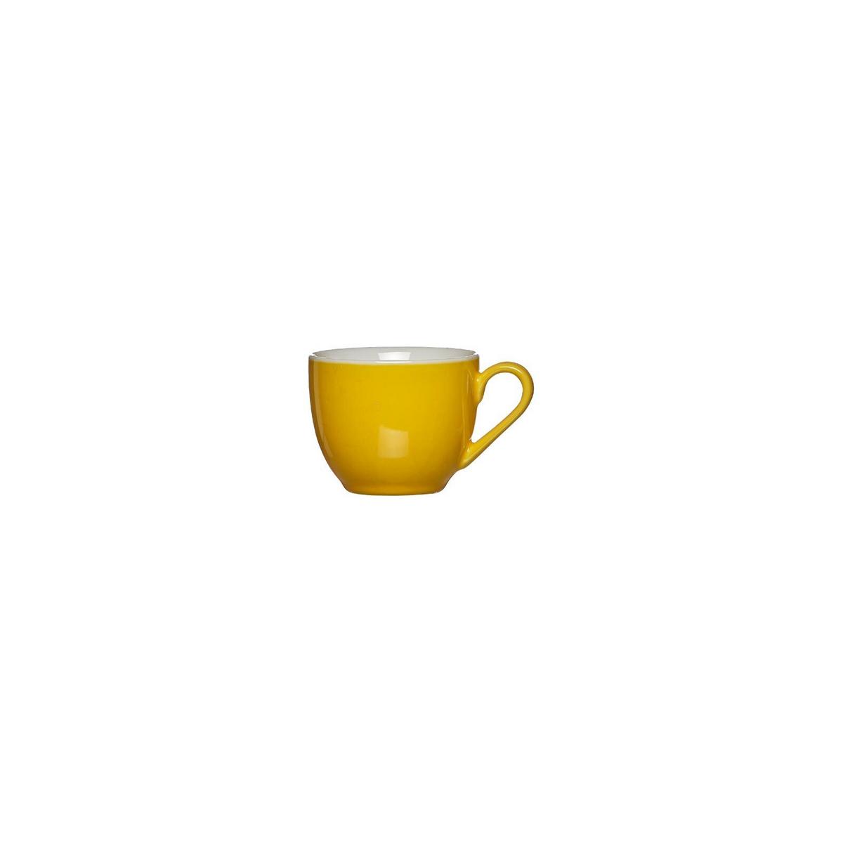 ESPRESSOTASSEN UND -UNTERTASSEN Doppio Gelb 80 ml 6er Set - Gelb, Keramik (12/7/12cm) - Ritzenhoff Breker