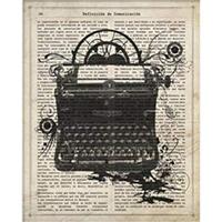 POSTER Vintage Schreibmaschine A4 Rahmenlos - Klar, Papier (29.7/5/21cm) - Nacnic