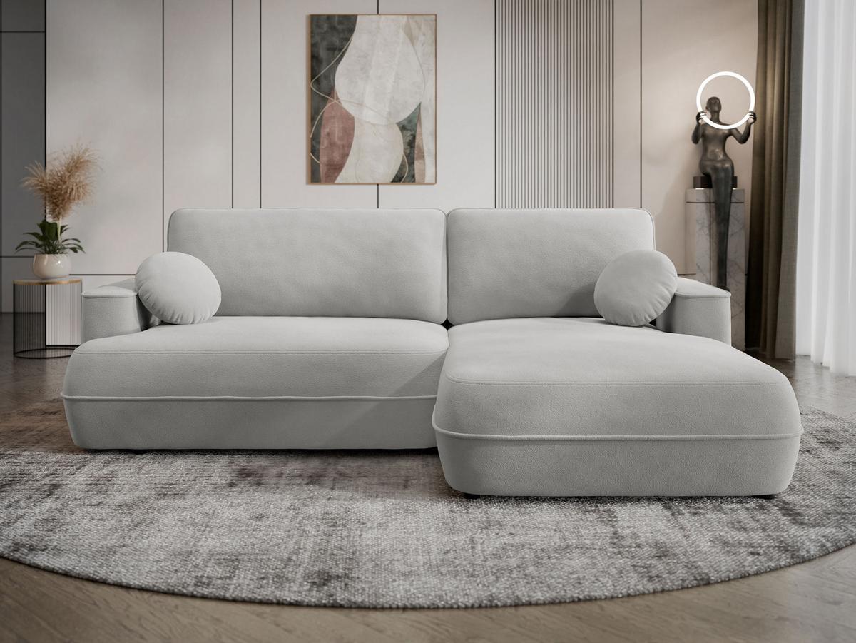 ECKSOFA Fuego L, Seite: Rechts - Hellgrau/Schwarz, Holz/Kunststoff (260/168cm) - MIRJAN24