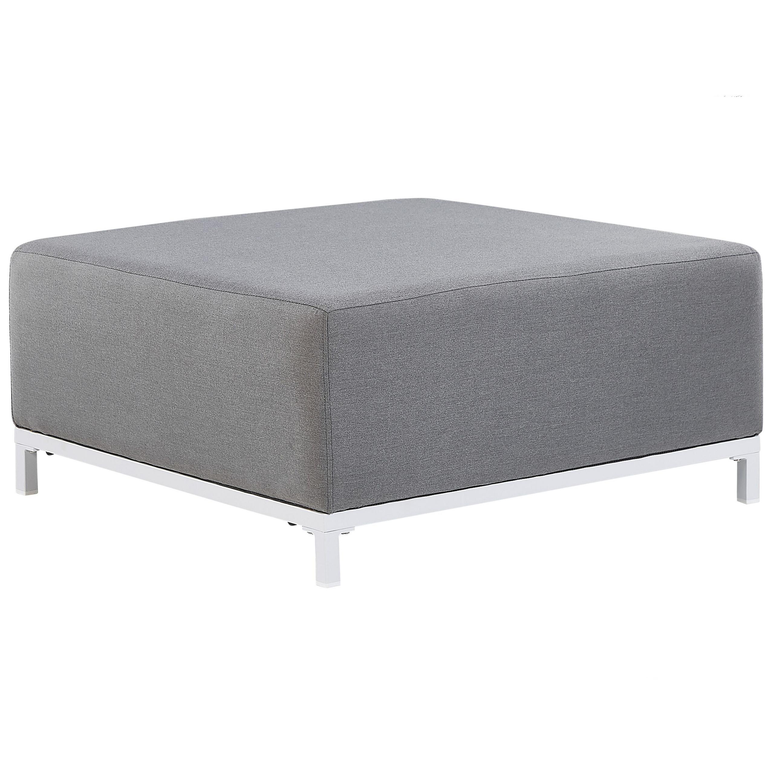 OTTOMANE Rovigo 83/83/36 cm - Grau, Kunststoff/Textil (83/36/83cm) - Beliani