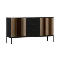 SIDEBOARD Melchior Schwarz - Schwarz, Holzwerkstoff (80/35/80cm) - Petits-meubles