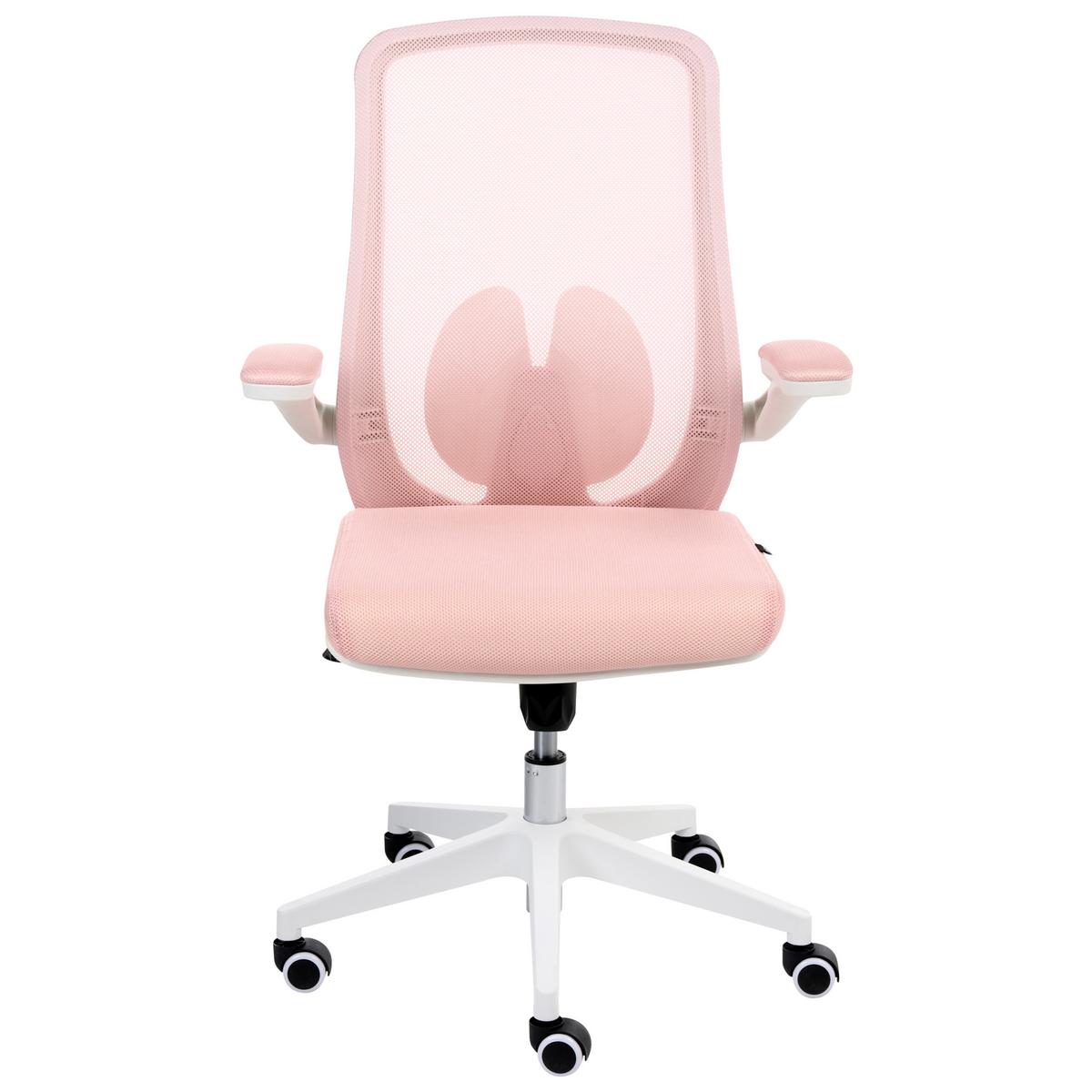 BÜROSTUHL Pastellrosa Overlord - Pink, Textil (49/100/63cm) - Beliani