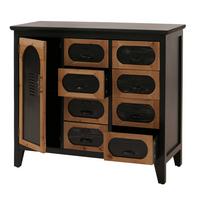 APOTHEKERKOMMODE Schwarz - Schwarz, Holz (91/80/40cm) - MCW
