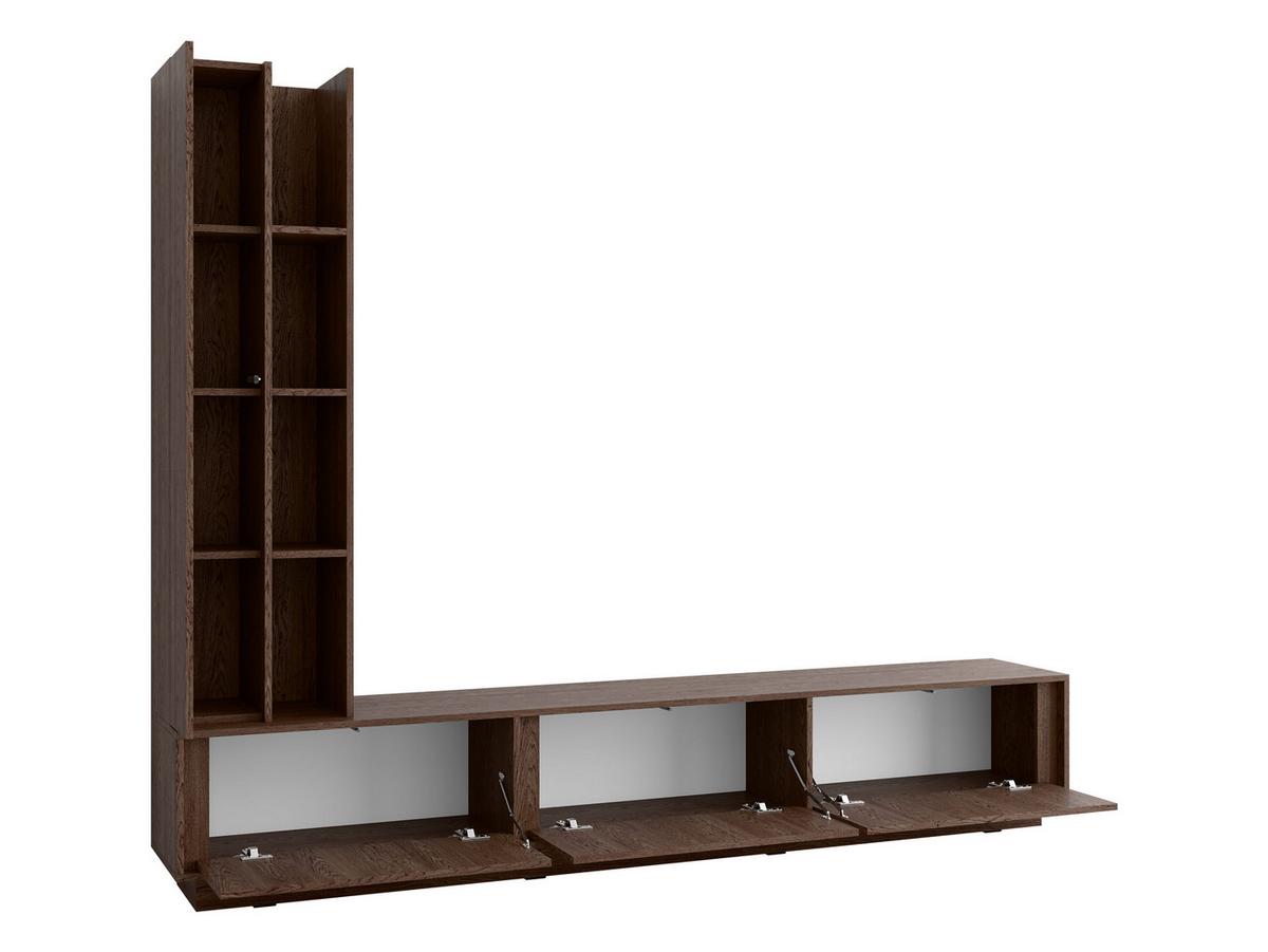 WOHNWAND Higros - Braun, Holzwerkstoff (230/185/35cm) - MIRJAN24